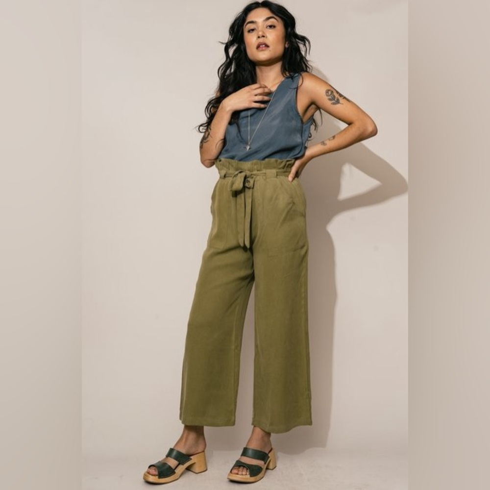 Back Beat Rags Tencel Paperbag Pants